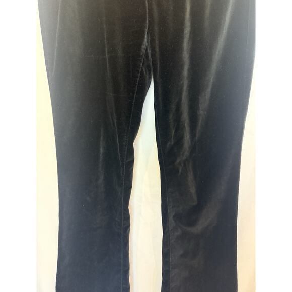 Y2K 317 Embroidered Flare Velvet Pants Womens 32 x 32 Black Fleur De Lis Grunge - Picture 5 of 15